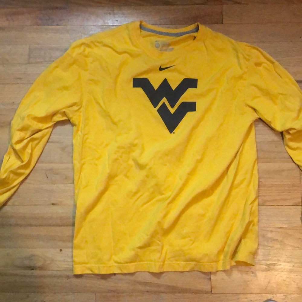 Nike Long Sleeve Regular Fit WVU Tee XL